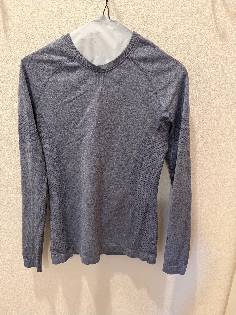 Figs Seamless Underscrub Long Sleeve - Heathered Blue size S